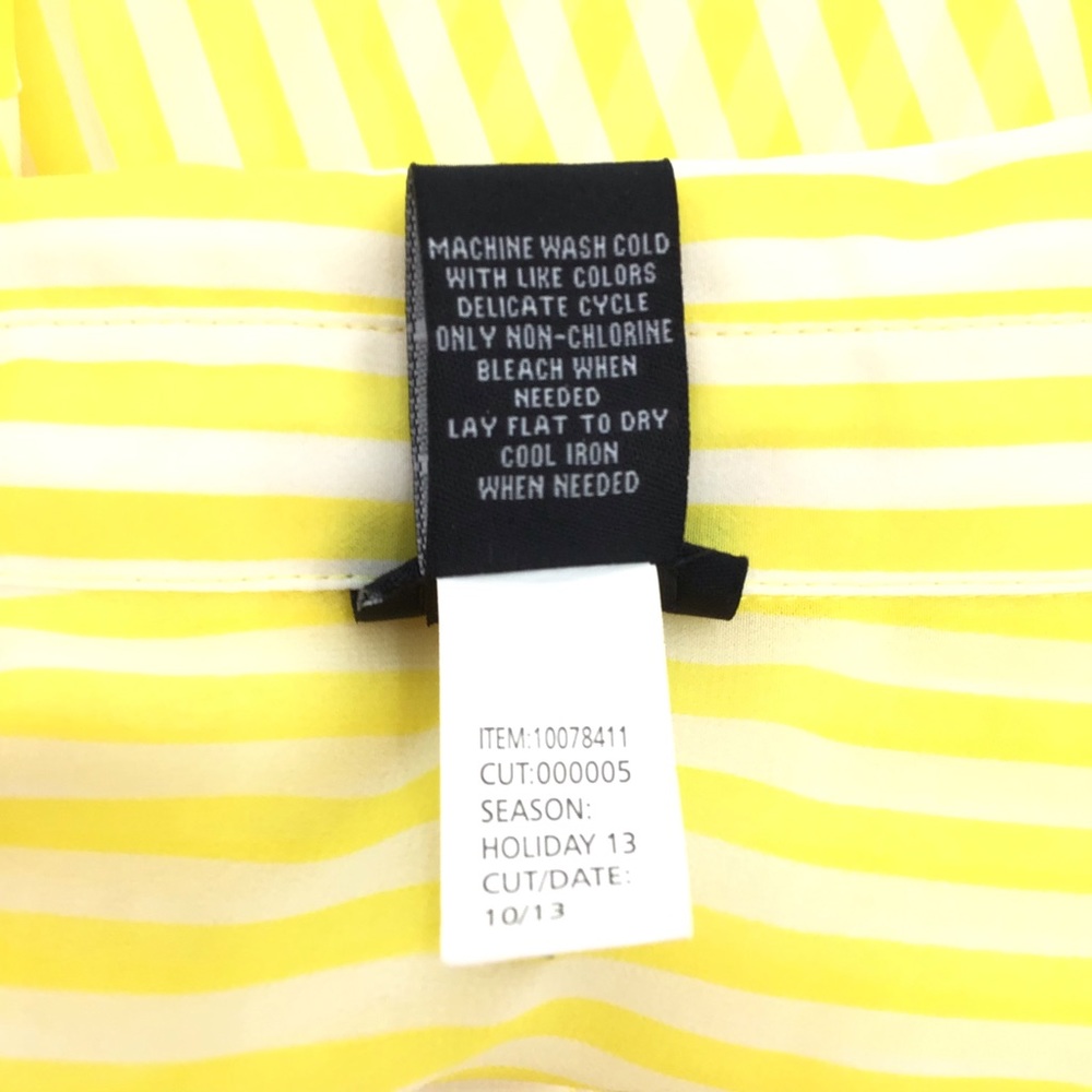 Torrid Yellow White Stripe Button Down Semi Sheet Shirt - Picture 12 of 14